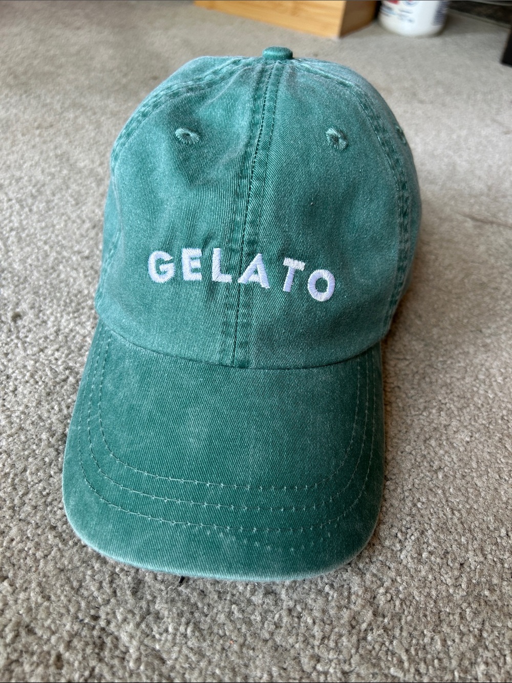 Forest Green Gelato Embroidered Baseball Cap